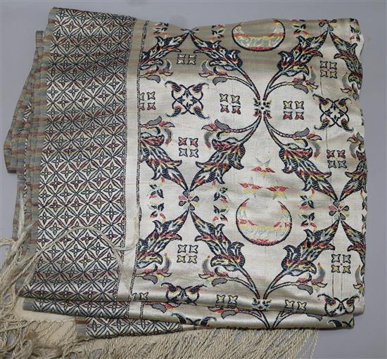 A 1920s multicoloured silk hanging, from Jerusalem